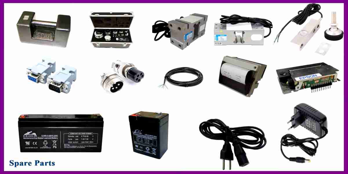 Slide showcasing a range of genuine spare parts for equipment
